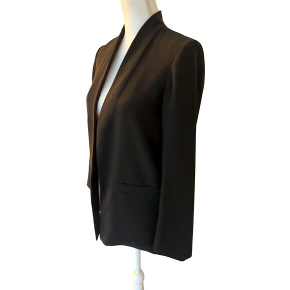 Aritzia Wilfred CHEVALIER JACKET Blazer Open Front Black Size XXS - Picture 3 of 7